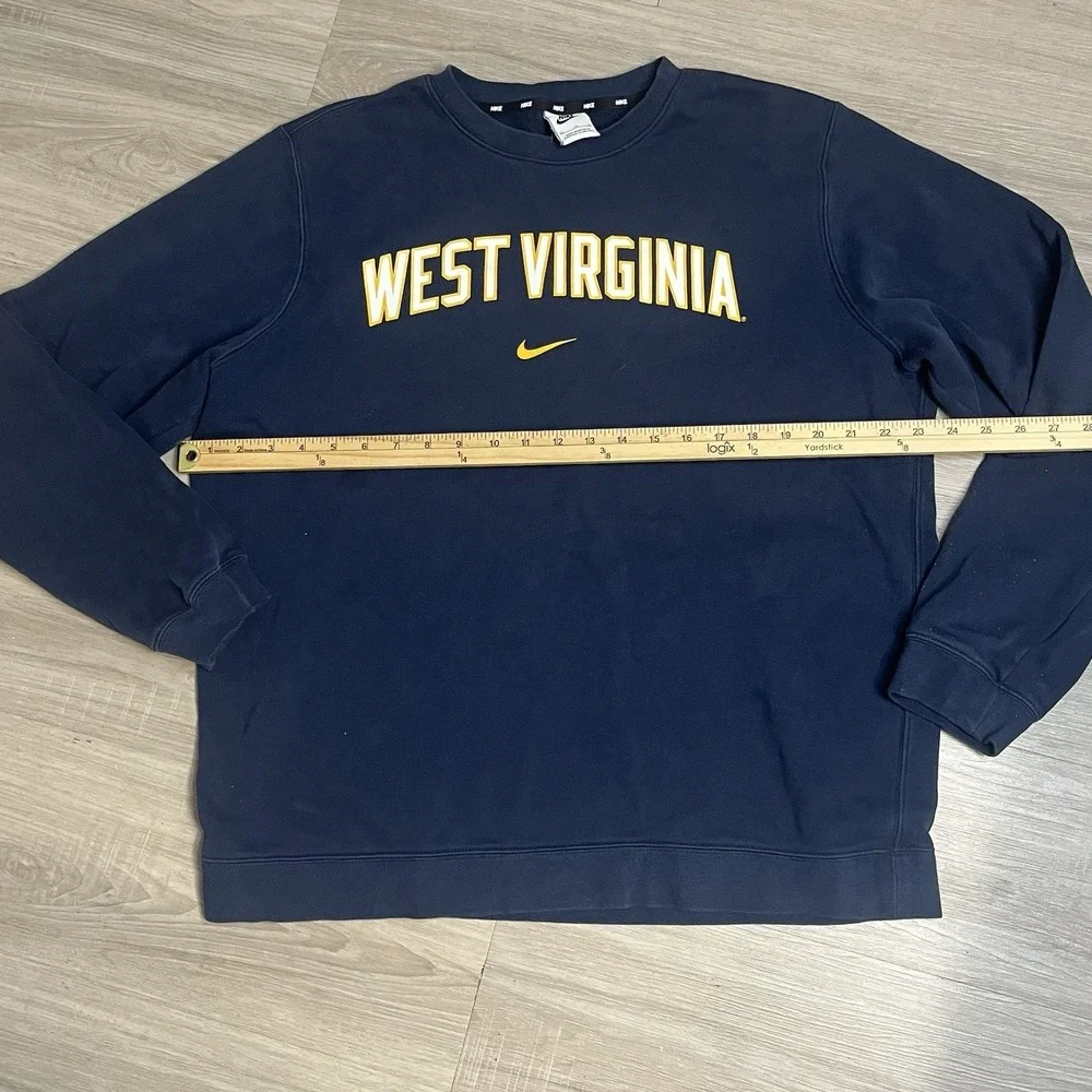 Nike Center SWOOSH West Virginia Mountaineers‎ Blue Pullover Sweatshirt XL